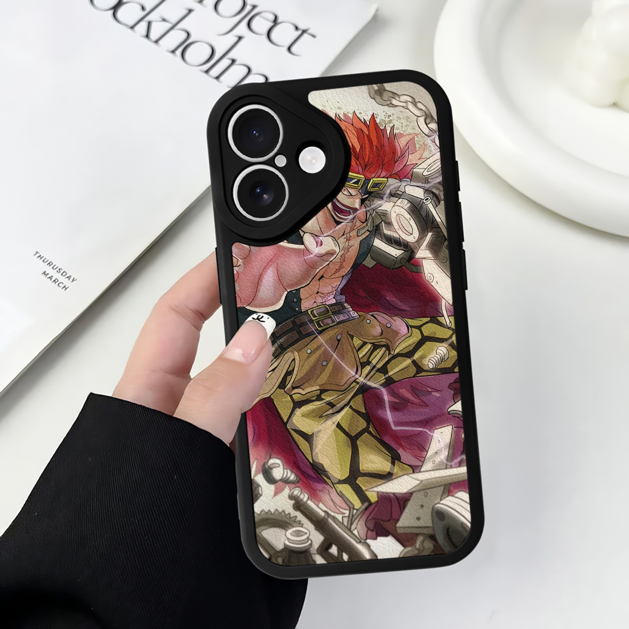 （画像用） ワンピース ONE PIECE 【iPhone 16シリーズ対応】シリコンスマホケース（レザー調） 材質：シリコン